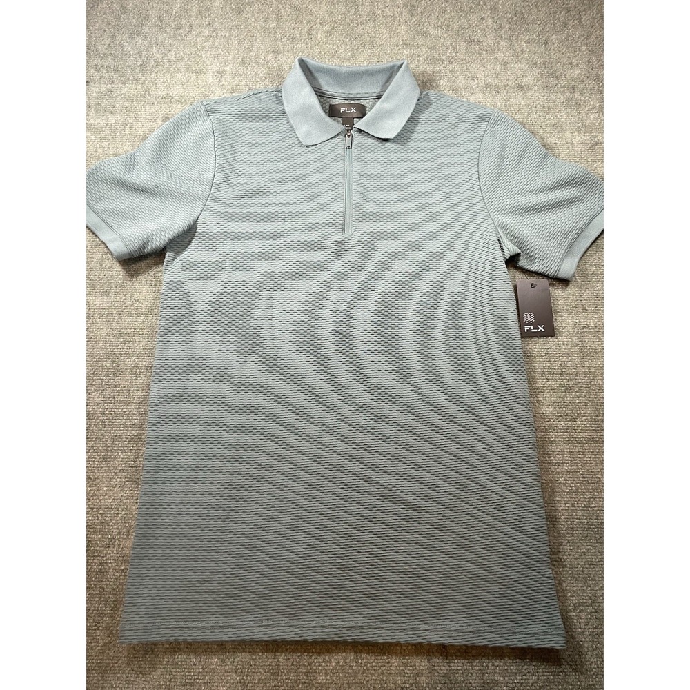 FLX Blue/green Textured Polo MT